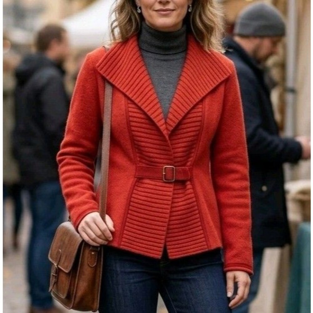 Icelandic Design Boiled Wool Sweater Jacket